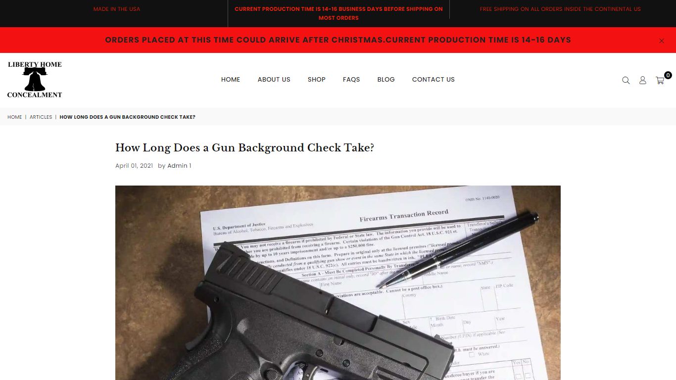 How Long Does a Gun Background Check Take? - Liberty Home Concealment